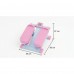 Mini Stepper with Bands, LCD, Pink Home Fitness Machine